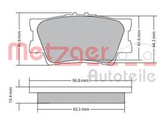 Imagine set placute frana,frana disc METZGER 1170313