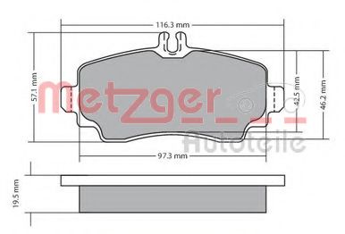 Imagine set placute frana,frana disc METZGER 1170353