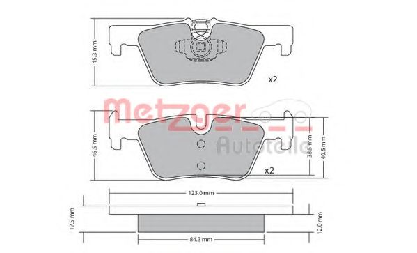 Imagine set placute frana,frana disc METZGER 1170368