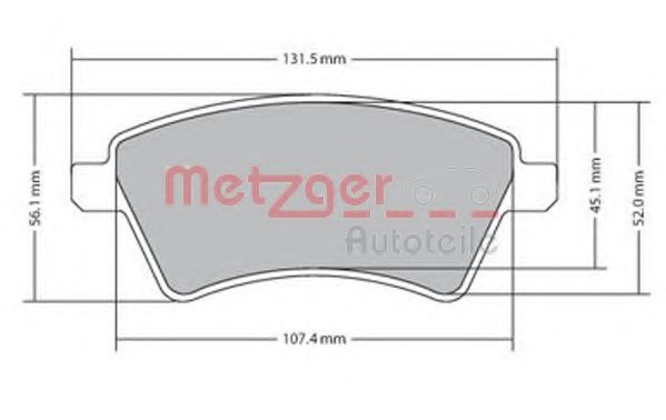 Imagine set placute frana,frana disc METZGER 1170442