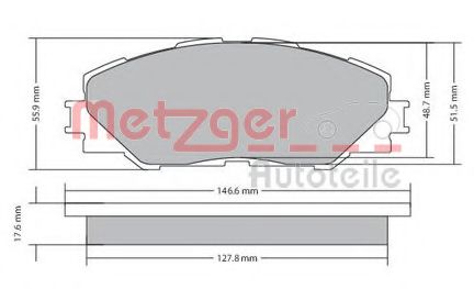 Imagine set placute frana,frana disc METZGER 1170443