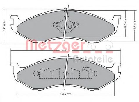 Imagine set placute frana,frana disc METZGER 1170452