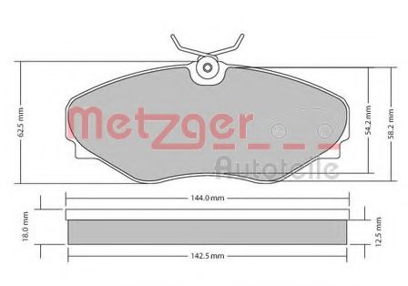 Imagine set placute frana,frana disc METZGER 1170537