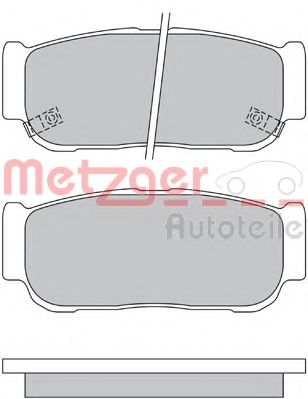 Imagine set placute frana,frana disc METZGER 1170557