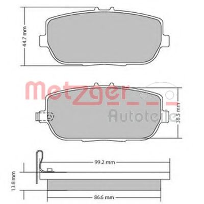 Imagine set placute frana,frana disc METZGER 1170617