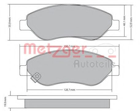 Imagine set placute frana,frana disc METZGER 1170655