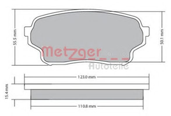 Imagine set placute frana,frana disc METZGER 1170669