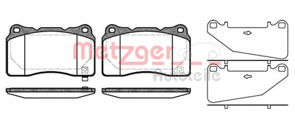 Imagine set placute frana,frana disc METZGER 1170745