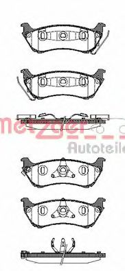 Imagine set placute frana,frana disc METZGER 1170746