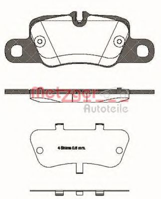 Imagine set placute frana,frana disc METZGER 1170781