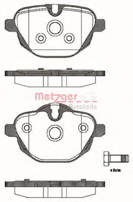 Imagine set placute frana,frana disc METZGER 1170784