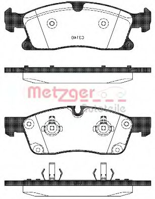 Imagine set placute frana,frana disc METZGER 1170785