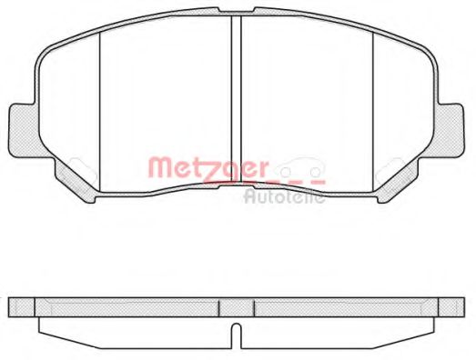 Imagine set placute frana,frana disc METZGER 1170788