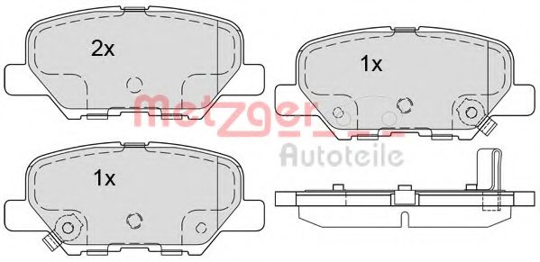 Imagine set placute frana,frana disc METZGER 1170790