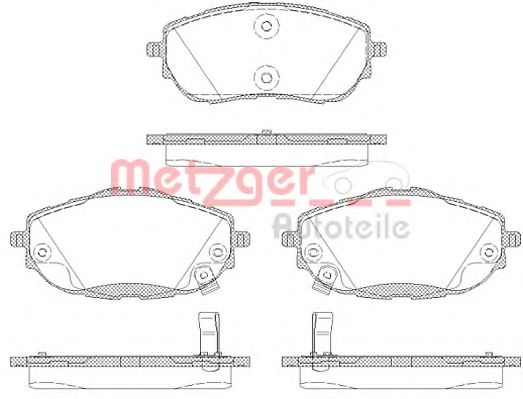 Imagine set placute frana,frana disc METZGER 1170797