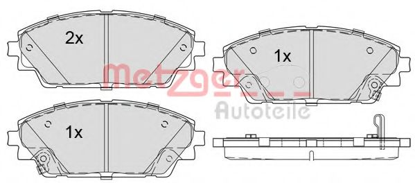 Imagine set placute frana,frana disc METZGER 1170800