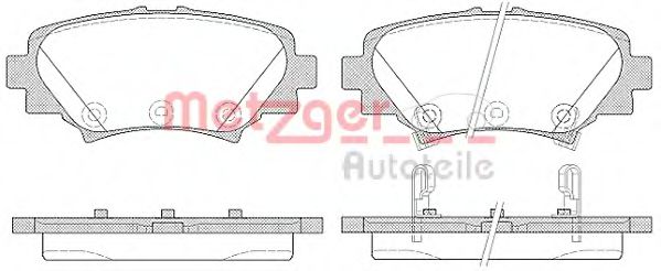 Imagine set placute frana,frana disc METZGER 1170801