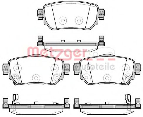 Imagine set placute frana,frana disc METZGER 1170802