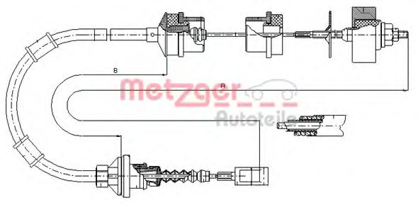 Imagine Cablu ambreiaj METZGER 1172.8