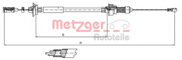 Imagine Cablu acceleratie METZGER 1173.7