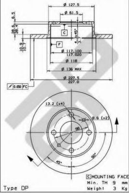 Imagine Disc frana METZGER 14087