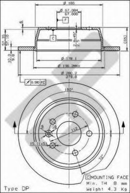 Imagine Disc frana METZGER 14654