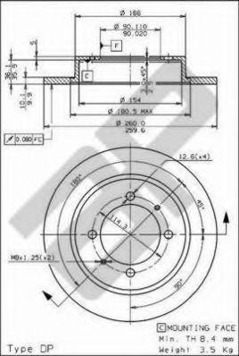 Imagine Disc frana METZGER 14661 V