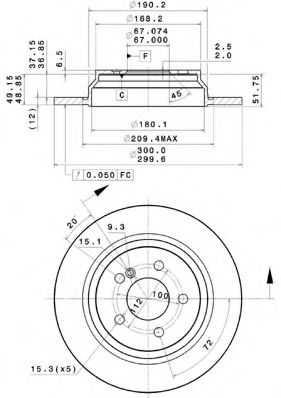 Imagine Disc frana METZGER 14970 V