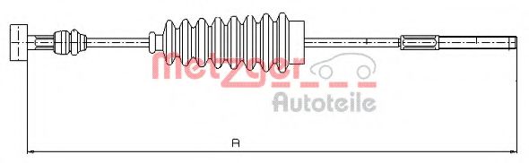 Imagine Cablu, frana de parcare METZGER 17.1417