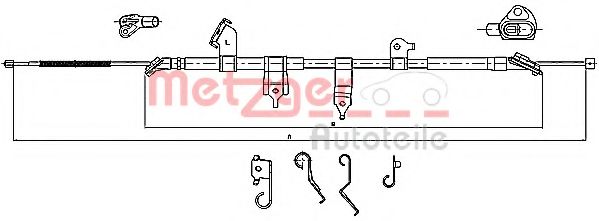 Imagine Cablu, frana de parcare METZGER 17.1566