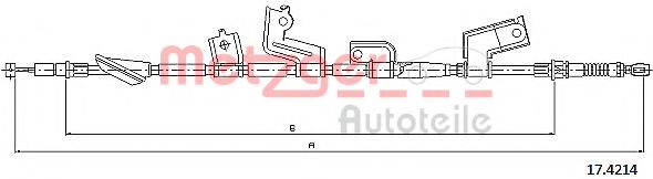 Imagine Cablu, frana de parcare METZGER 17.4214