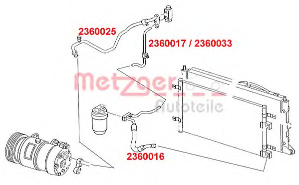 Imagine conducta presiune variabila,aer conditionat METZGER 2360017