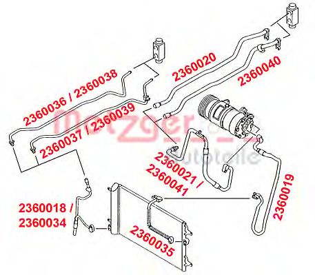 Imagine conducta presiune variabila,aer conditionat METZGER 2360018