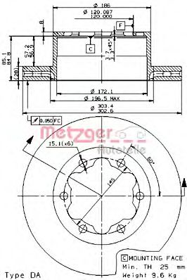 Imagine Disc frana METZGER 25054 E