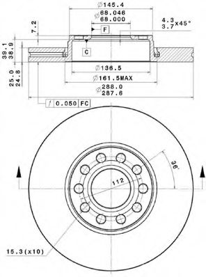 Imagine Disc frana METZGER 25104 E