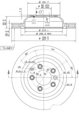 Imagine Disc frana METZGER 25135 V