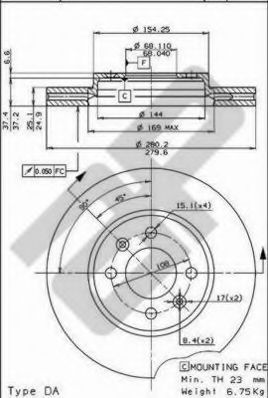 Imagine Disc frana METZGER 29012