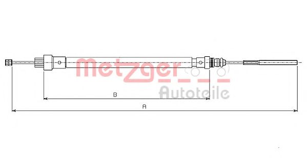 Imagine Cablu, frana de parcare METZGER 491.3