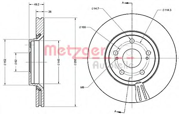 Imagine Disc frana METZGER 6110264