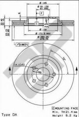 Imagine Disc frana METZGER 6637.10