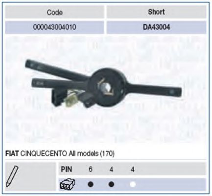 Imagine Comutator coloana directie MAGNETI MARELLI 000043004010