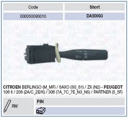 Imagine Comutator coloana directie MAGNETI MARELLI 000050093010