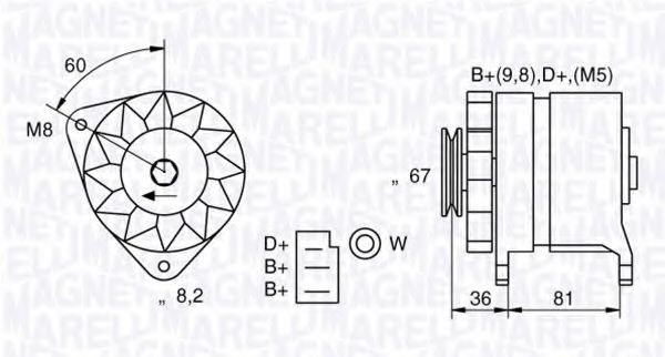 Imagine Generator / Alternator MAGNETI MARELLI 054022384010