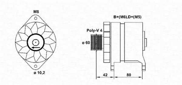 Imagine Generator / Alternator MAGNETI MARELLI 054022654010