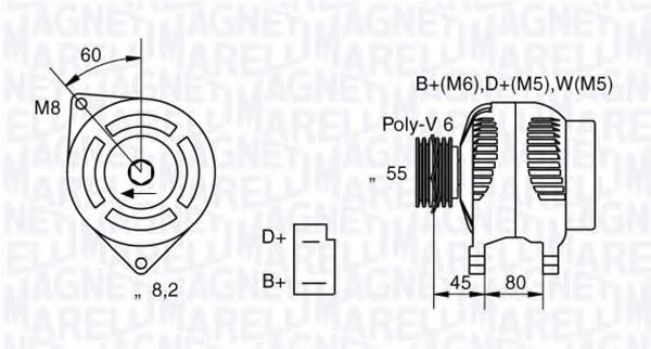 Imagine Generator / Alternator MAGNETI MARELLI 063321042010