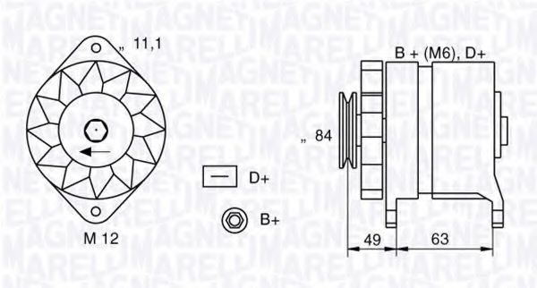 Imagine Generator / Alternator MAGNETI MARELLI 063321044010