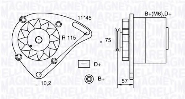 Imagine Generator / Alternator MAGNETI MARELLI 063321067010