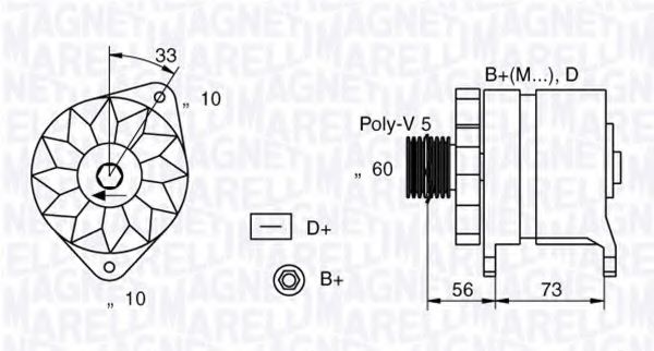 Imagine Generator / Alternator MAGNETI MARELLI 063321155010