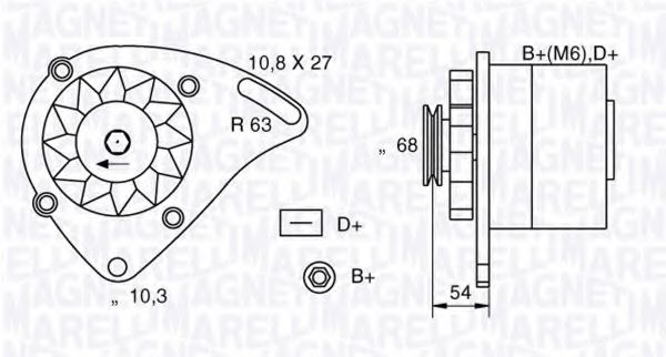 Imagine Generator / Alternator MAGNETI MARELLI 063321165010