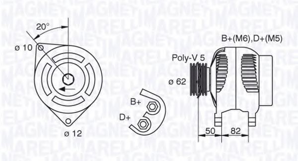 Imagine Generator / Alternator MAGNETI MARELLI 063321617010